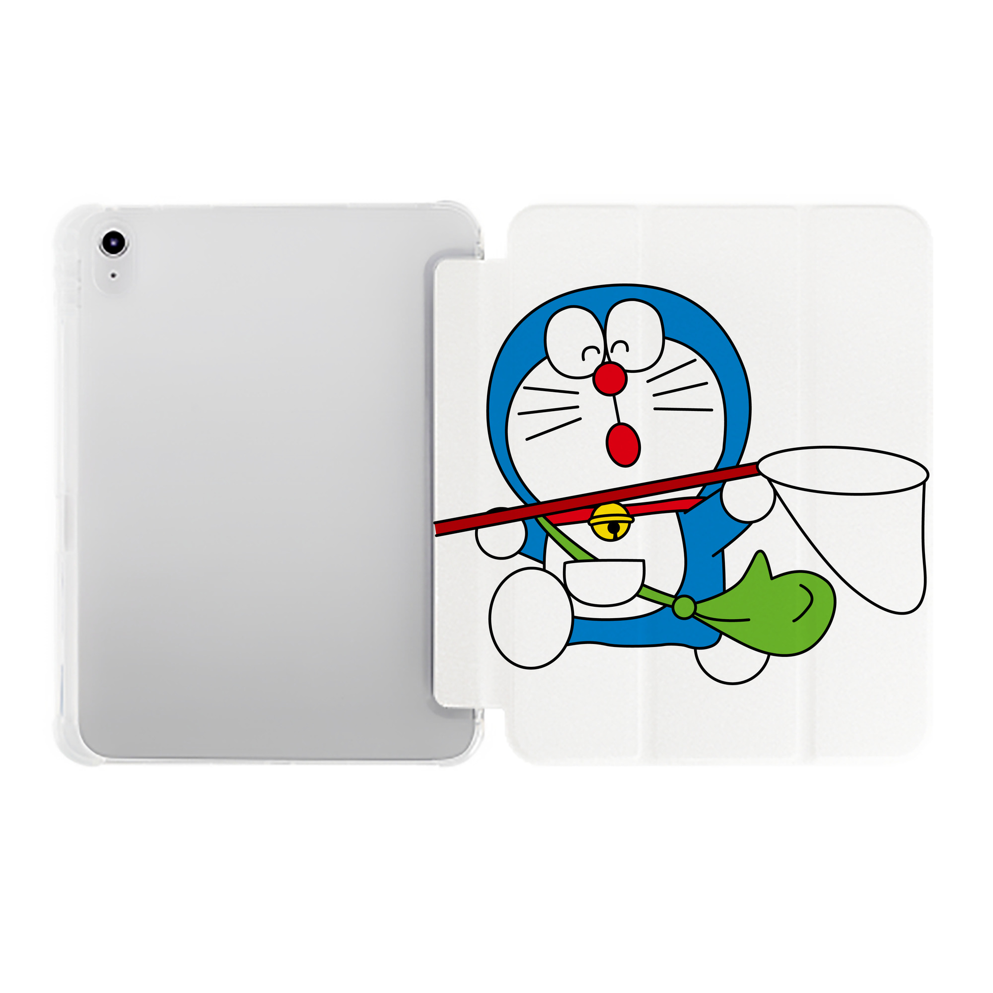 （画像用） ドラえもん Doraemon IPad ケース ペン収納付き 三つ折りスタンド PUレザー×シリコン 対応機種9.5/10.5/10.9インチ